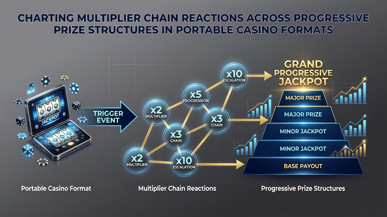 Mobile screen displaying an active multiplier chain reaction feeding into progressive jackpot levels