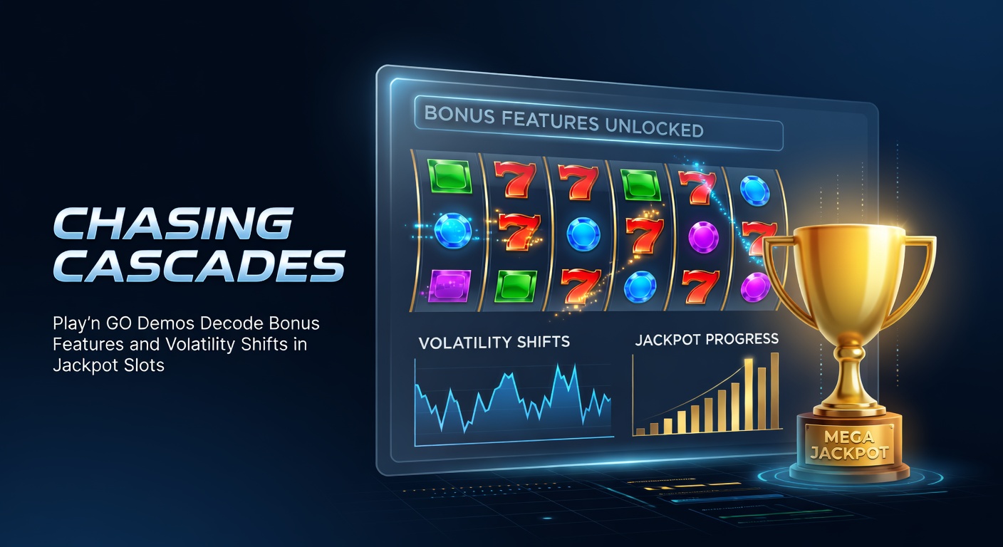 Vibrant Play'n GO slot screen showing cascading reels exploding with symbols and jackpot meters building in the background