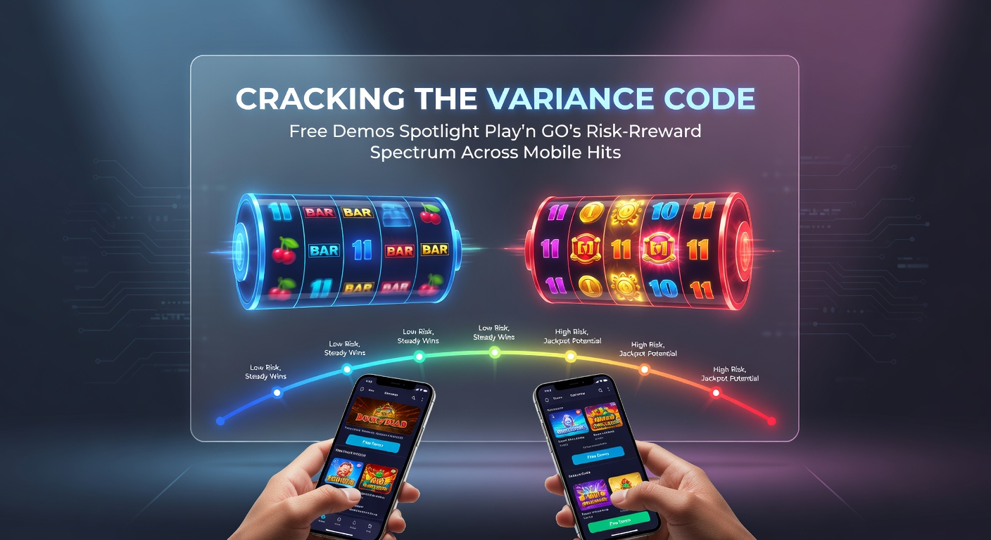 Vibrant screenshot of a mobile slot demo interface displaying spinning reels with variance indicators and bonus triggers, highlighting risk-reward elements in action