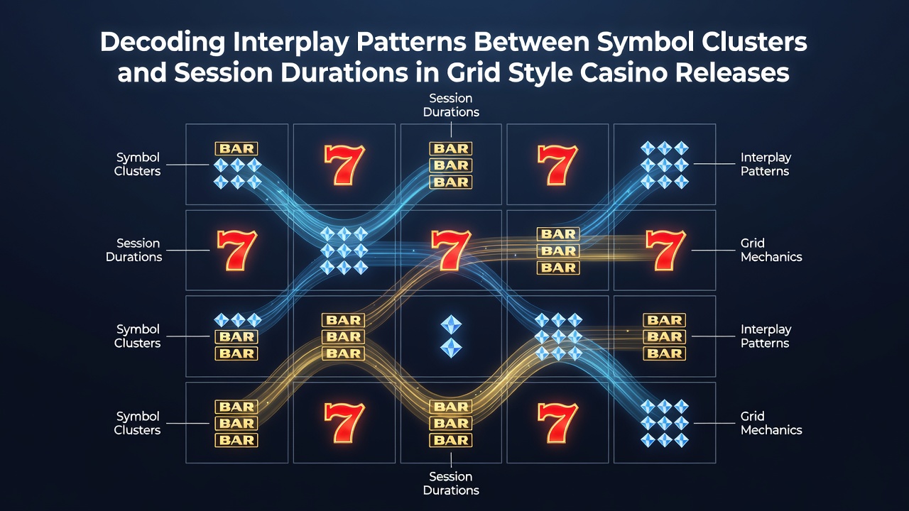Grid-style slot interface showing symbol clusters forming across a dynamic playing field