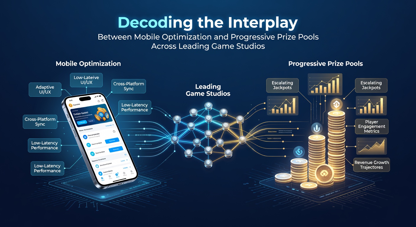 Infographic illustrating connections between device optimization layers and progressive jackpot contribution pathways in gaming software