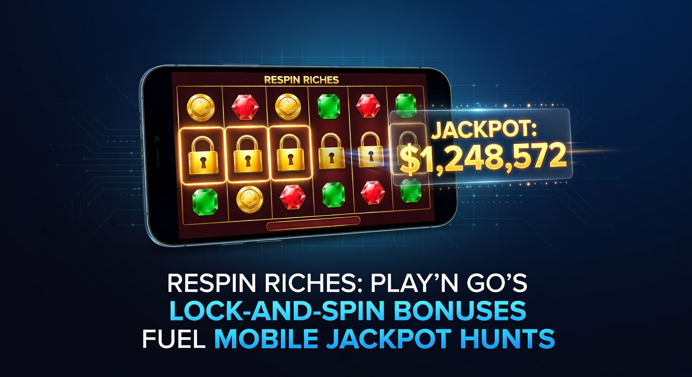 Close-up of Respin Riches bonus round on a smartphone, showing locked gold symbols and rising jackpot values