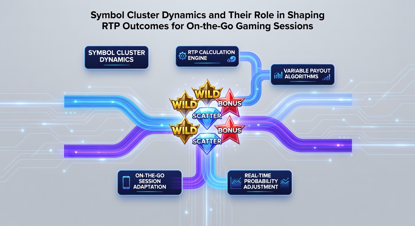 Visual representation of symbol clusters forming on a mobile slot grid during gameplay